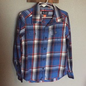 Boys Children’s Place Flannel Button-Up (5/6)